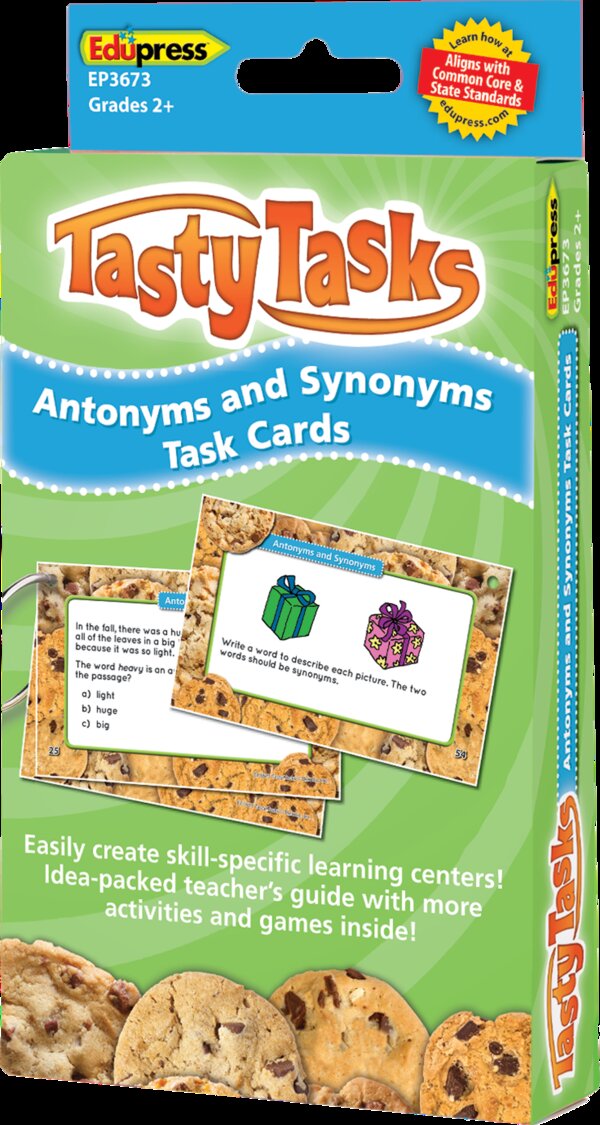 TCR63673 Tasty Task Cards: Antonyms and Synonyms Image