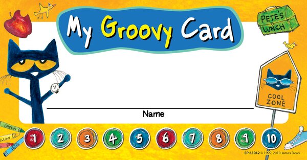 TCR63942 Pete the Cat My Groovy Punch Cards Image