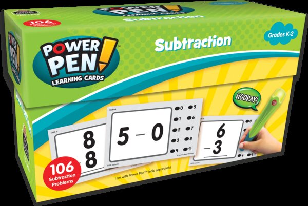 TCR6458 Power Pen Learning Cards: Subtraction Image