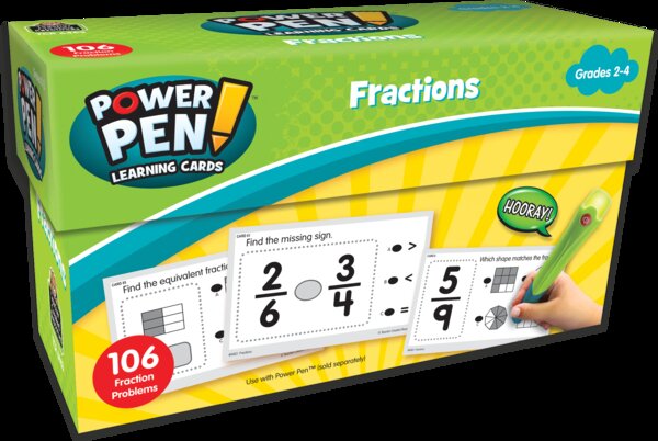 TCR6463 Power Pen Learning Cards: Fractions Image