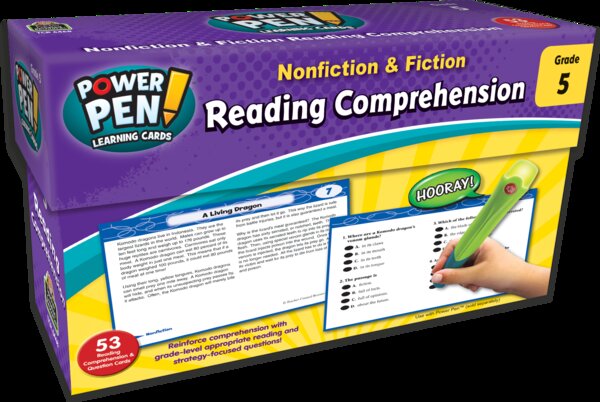 TCR6468 Power Pen Learning Cards: Reading Comprehension Grade 5 Image