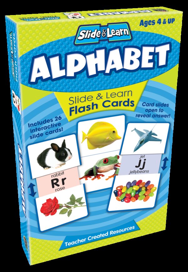 TCR6553 Alphabet Slide & Learn Flash Cards Image