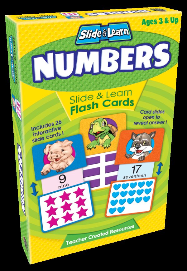 TCR6554 Numbers Slide & Learn Flash Cards Image