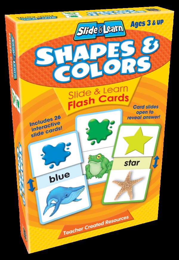 TCR6556 Shapes & Colors Slide & Learn Flash Cards Image