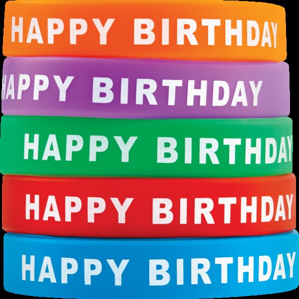 TCR6559 Happy Birthday Wristbands Image