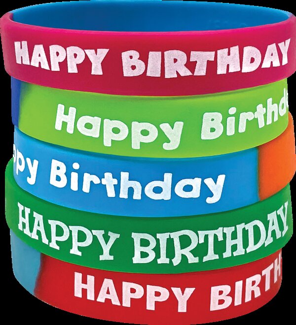 TCR6571 Fancy Happy Birthday Wristbands Image