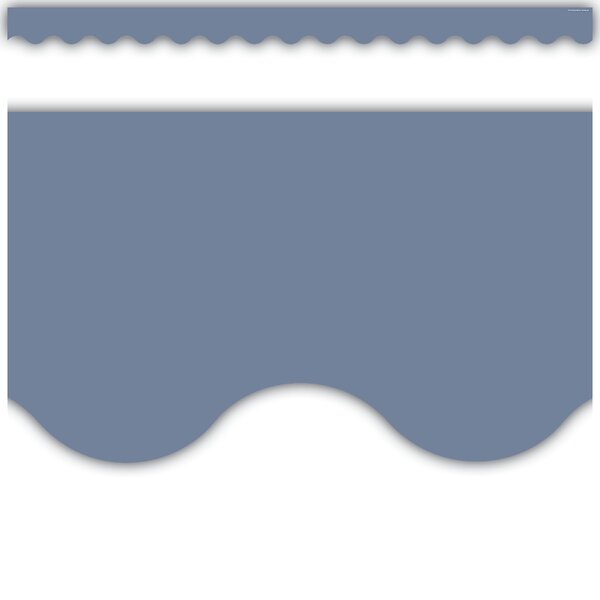 TCR6685 Aegean Blue Scalloped Border Trim Image