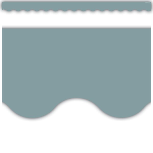 TCR6693 Stone Blue Scalloped Border Trim Image