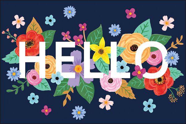 TCR6696 Wildflowers Hello Postcards Image