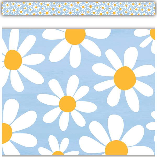 TCR6776 Daisies Straight Border Trim Image