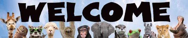 TCR6836 Go Wild Animals Welcome Banner Image