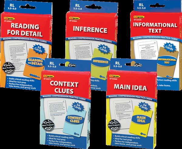 TCR68419 Reading Comprehension Cards 5-Pack Grades 4-5 Image