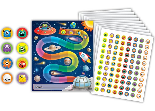 TCR6866 Out of This World Reward Trackers with Stickers Image