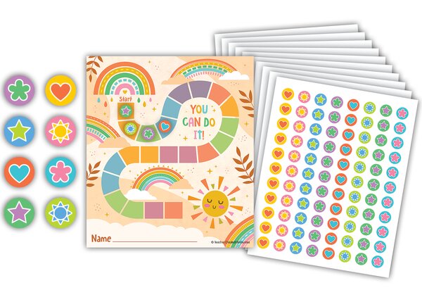 TCR6868 Sunshine Rainbow Reward Trackers with Stickers Image