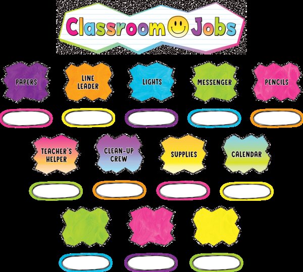 TCR6925 Brights 4Ever Classroom Jobs Mini Bulletin Board Image