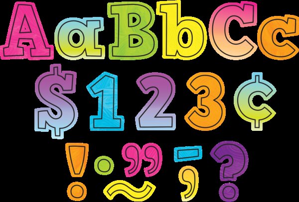 TCR6936 Brights 4Ever Bold Block 4" Letters Combo Pack Image