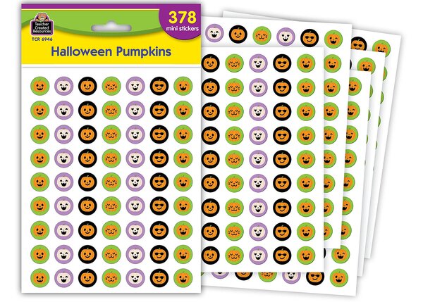 TCR6946 Halloween Pumpkins Mini Stickers Image