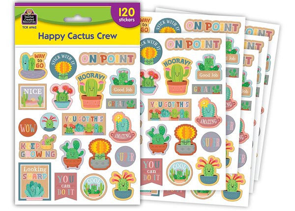 TCR6962 Happy Cactus Crew Stickers Image