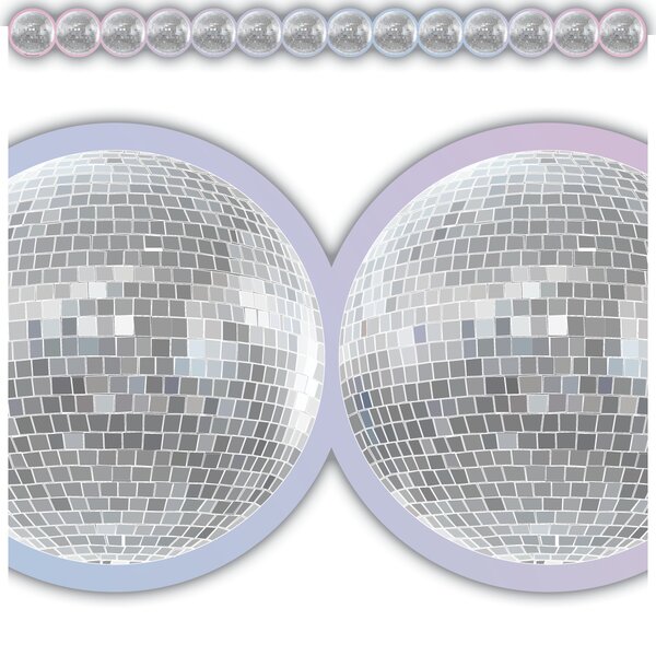 TCR6979 Disco Balls Die-Cut Border Trim Image