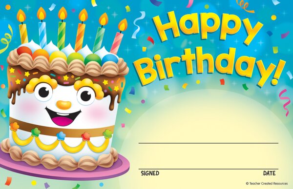 TCR6992 Happy Birthday Cake Awards Image