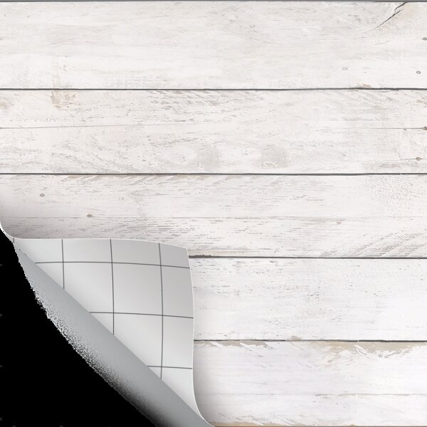 TCR70000 White Shiplap Peel and Stick Decorative Paper Image