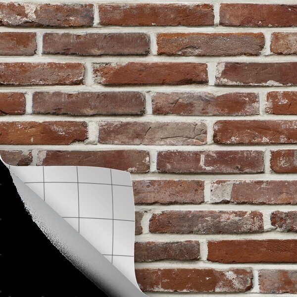 TCR70001 Red Brick Peel and Stick Decorative Paper Image