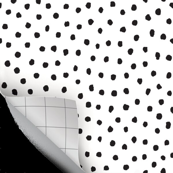 TCR70002 Black Painted Dots Peel and Stick Decorative Paper Image