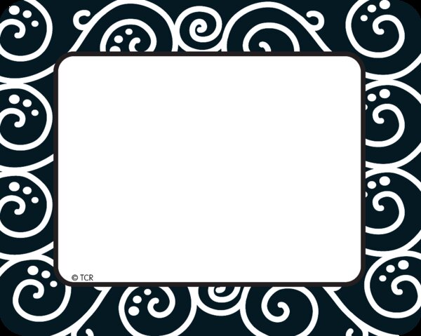 TCR70122 Black Decor Labels Image