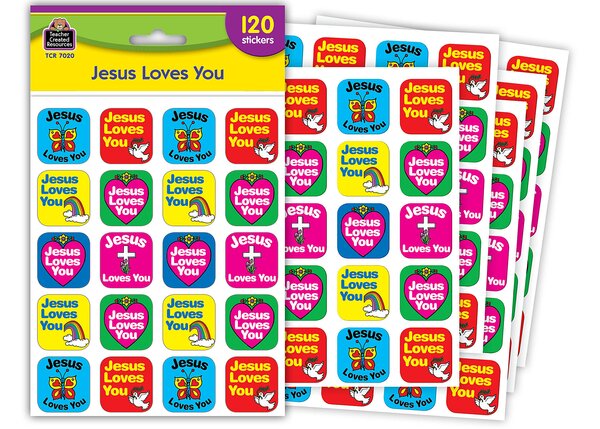 TCR7020 Jesus Loves You Stickers Image