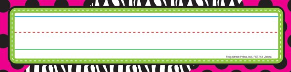 TCR70713 Zebra Name Plates Image