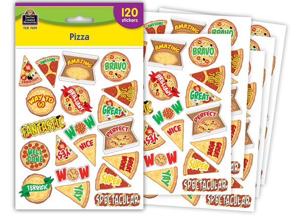 TCR7091 Pizza Stickers Image