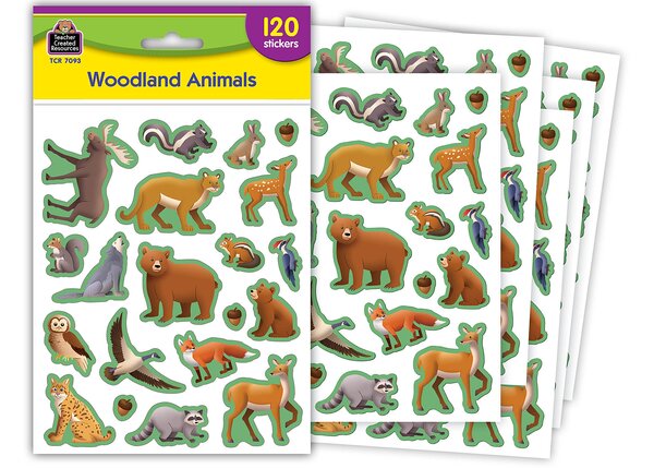 TCR7093 Woodland Animals Stickers Image