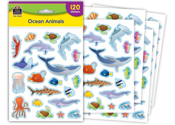 TCR7095 Ocean Animals Stickers Image