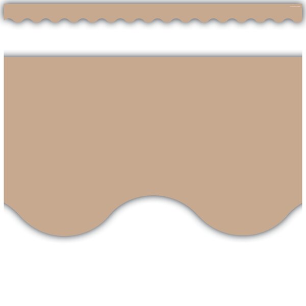 TCR7129 Light Brown Scalloped Border Trim Image