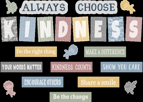 TCR7172 Classroom Cottage Always Choose Kindness Bulletin Board Image