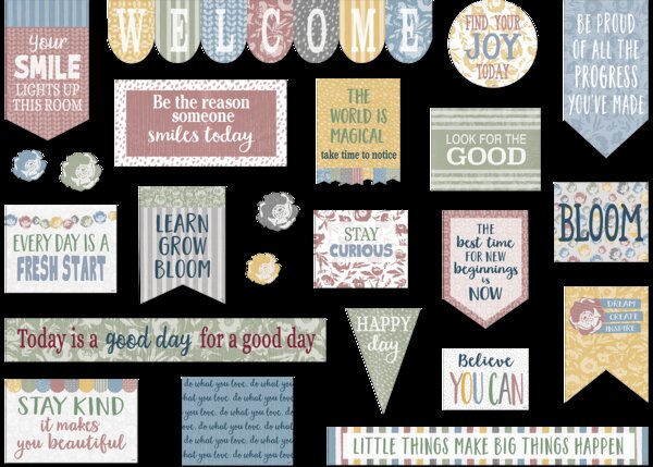 TCR7174 Classroom Cottage Mini Bulletin Board Image