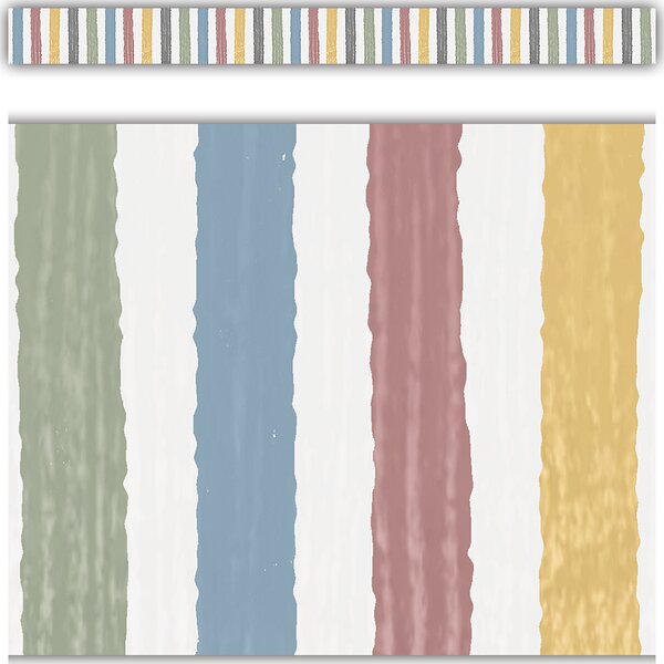 TCR7177 Classroom Cottage Stripes Straight Border Trim Image