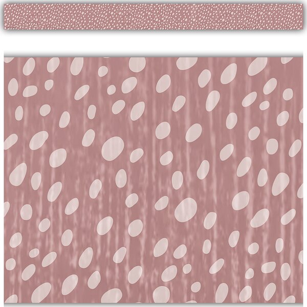 TCR7181 Classroom Cottage Vintage Rose Dots Straight Border Trim Image