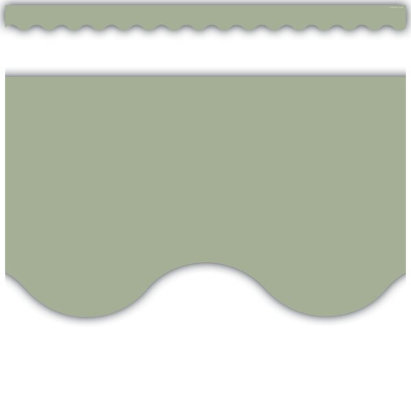 TCR7184 Sage Green Scalloped Border Trim Image