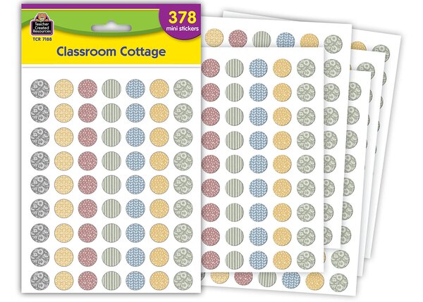 TCR7188 Classroom Cottage Mini Stickers Image