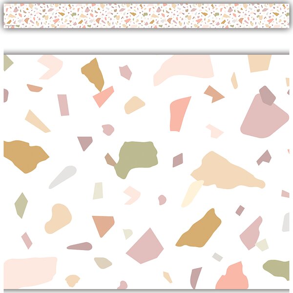 TCR7211 Terrazzo Tones Straight Border Trim Image