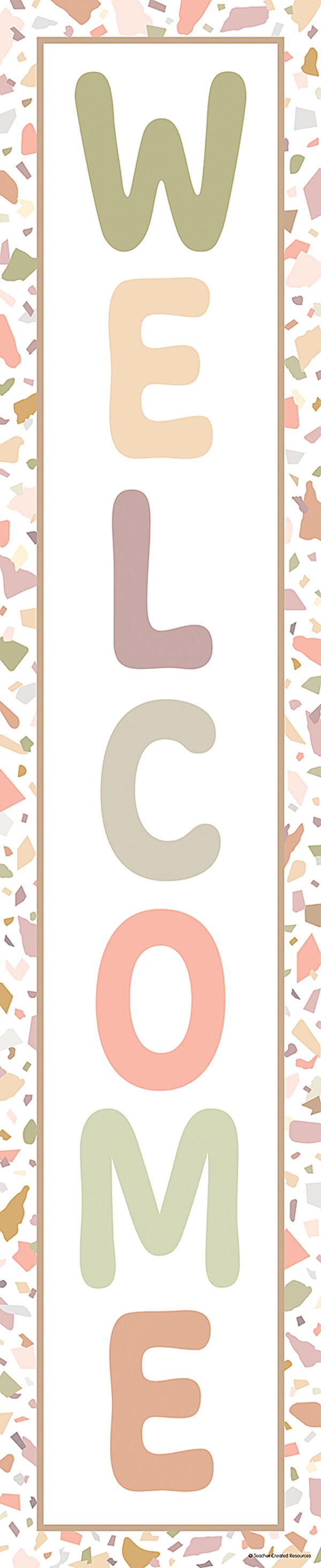 TCR7218 Terrazzo Tones Welcome Banner Image