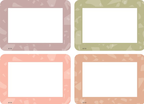 TCR7222 Terrazzo Tones Name Tags/Labels - Multi-Pack Image