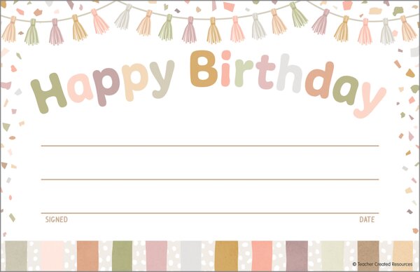 TCR7225 Terrazzo Tones Happy Birthday Awards Image