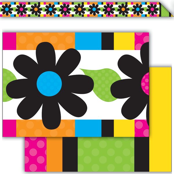 TCR73170 Bold Daisy Double-Sided Border Image