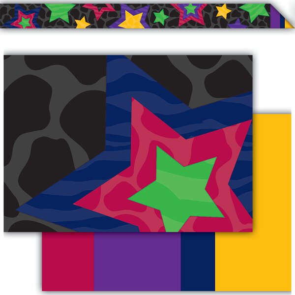 TCR73171 Sassy Animal Stars Double-Sided Border Image