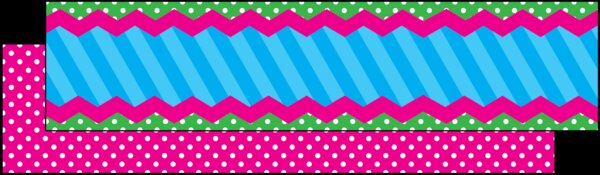 TCR73250 Pink Blue Stripe Ribbon Runner Image