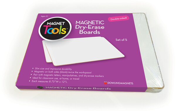TCR735207 Double-Sided Magnetic Dry-Erase Boards: Blank, Set of 5 Image