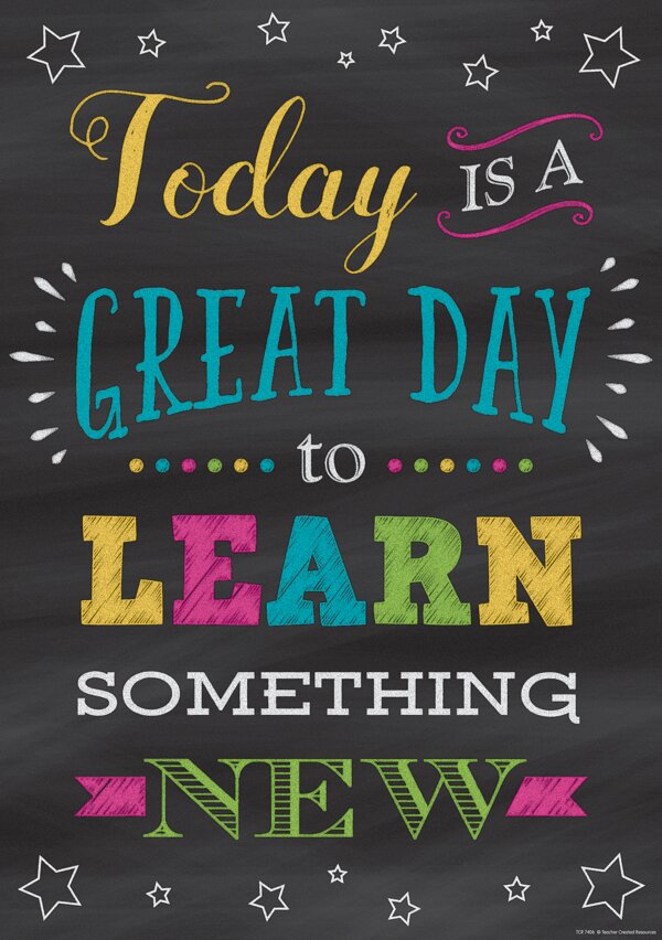 TCR7406 Today is a Great Day to Learn Something New Positive Poster Image