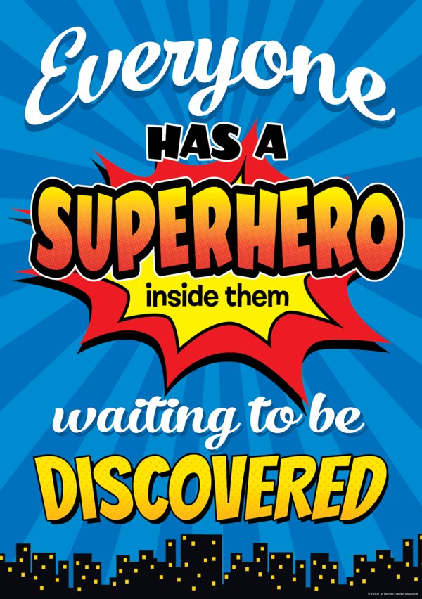 TCR7418 Everyone Has a Superhero Inside Them Waiting to Be Discovered Positive Poster Image